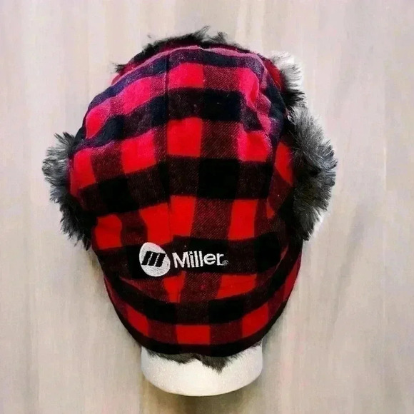 Wisconsin Timber Rattlers MiLB Baseball Head Logo Red Black Plaid Trapper Hat - Picture 4 of 6